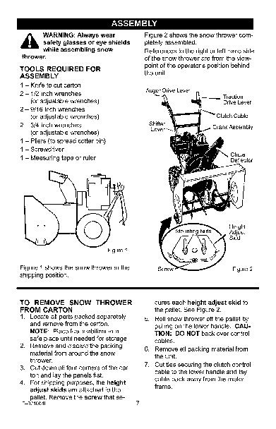 Craftsman 536887250 24 Inch Snow Blower Owners Manual