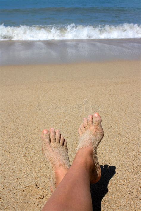 Feet On The Beach Stock Image Image Of Skin Sand Sandy