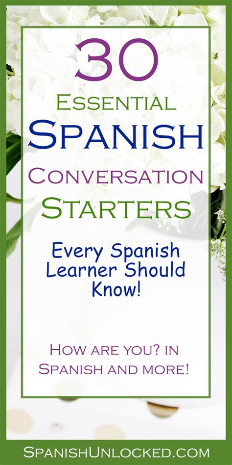 30 Basic Spanish Conversation Starters With Images Spanish