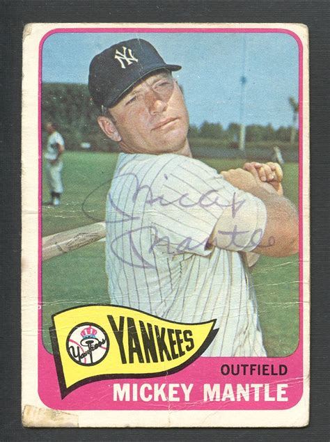 Maybe you would like to learn more about one of these? Lot Detail - 1965 Topps Signed Mickey Mantle Card