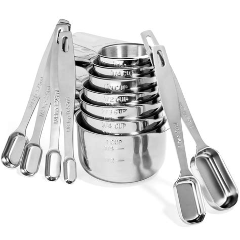 Vita Saggia Stainless Steel Measuring Cups And Spoons Set Elegant