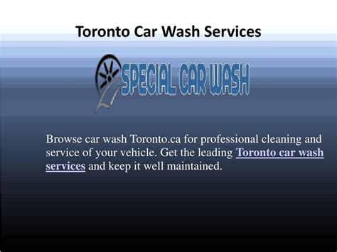 Ppt Car Wash Toronto Powerpoint Presentation Free Download Id1396989