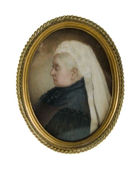 Queen Victoria Portrait Miniature In Gilt Frame Miniatures