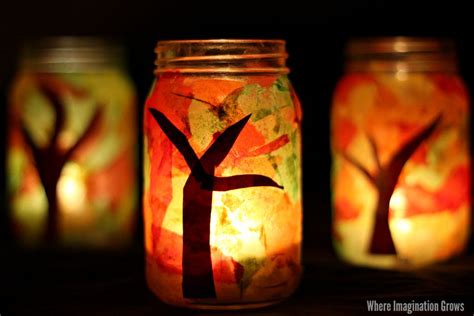 Mason Jar Fall Luminaries Craft Where Imagination Grows