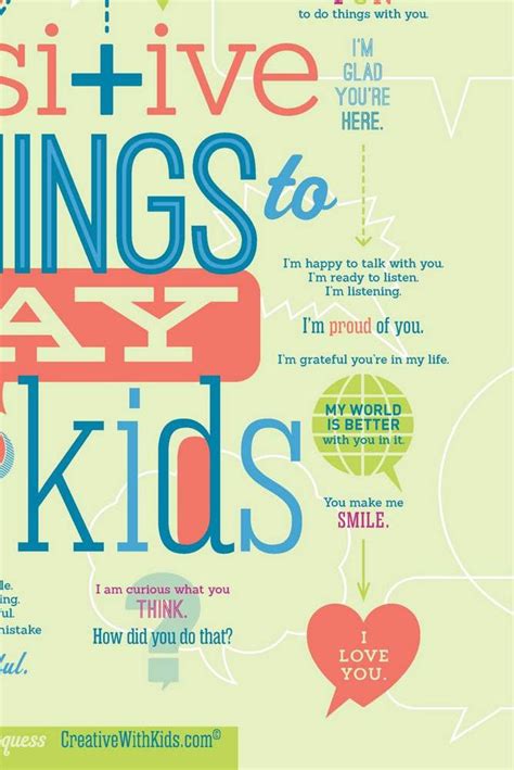 Print At Home 64 Positive Things To Say To Kids Printable Etsy