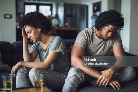 African American Couple Having Problems In Their Relationship At Home