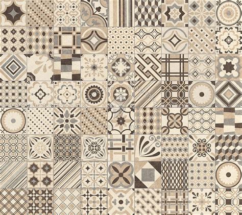 Gres Patchwork Tiles Pbr Texture Seamless 21927