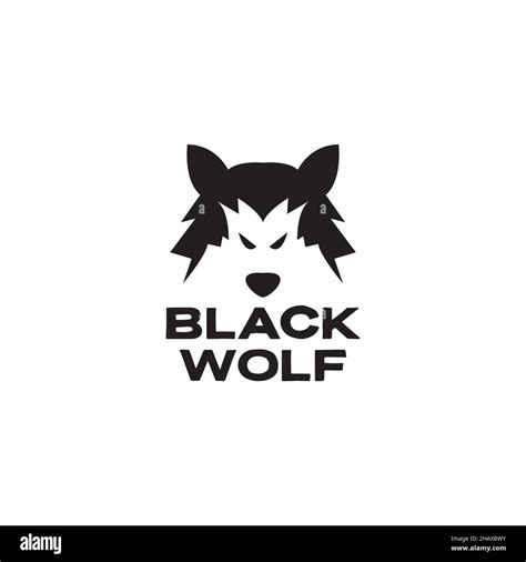 Minimal Face Modern Wolf Logo Symbol Icon Vector Graphic Design