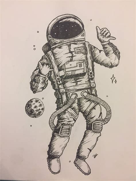 Astronaut Sketch At Explore Collection Of