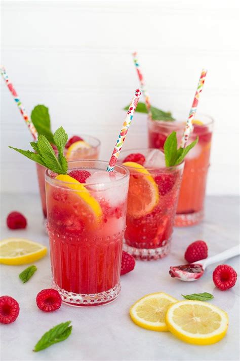 Non Alcoholic Raspberry Lemonade Spritzers Are The Perfect