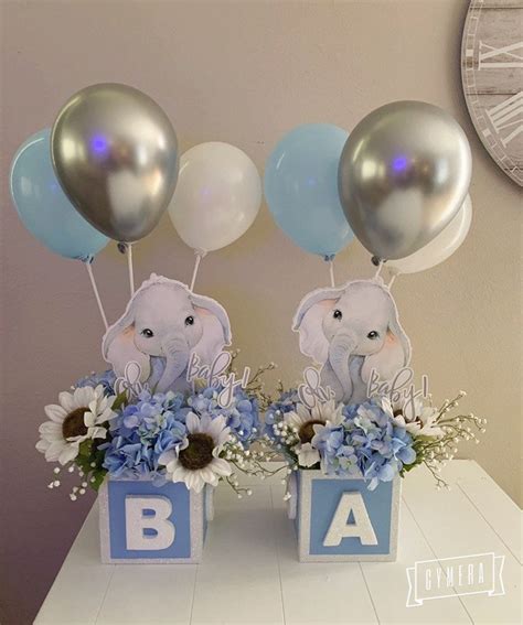 Baby Shower Elephant Centerpieces Etsy En 2021 Centros De Mesa De