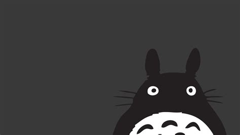 My Neighbor Totoro Wallpaper Anime Studio Ghibli Gray Minimalism