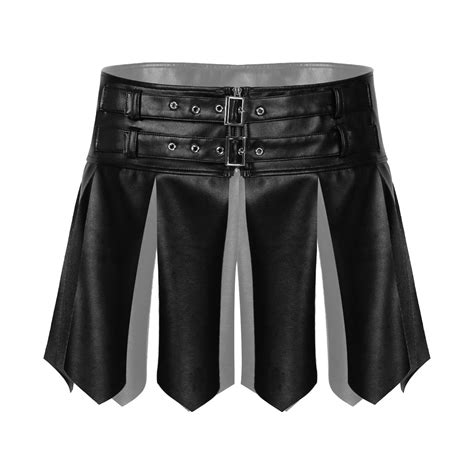 men s sexy wet look faux leather miniskirt fancy dress ball tassel short skirt ebay
