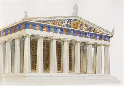 The Parthenon Of Athens As It May Have Appeared At The End Of The 5th