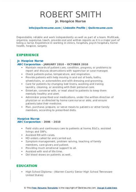 I used to get overwhelmed. Hospice Nurse Resume Samples | QwikResume