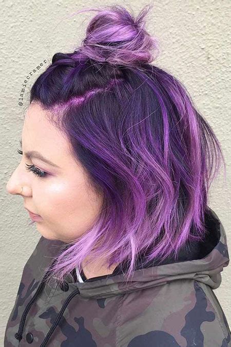 Inverted purple to blue ombre hair. 25 Short Purple Hairstyles | Short Hair Color