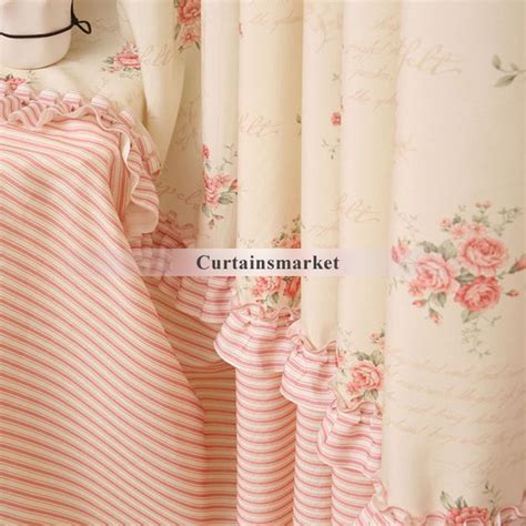 Country Style Floral Pattern Curtains For Eco Friendly Curtain