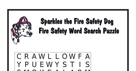 Fire Safety Rocks New Word Search Puzzle