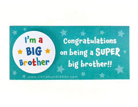 I M A Big Brother Badge Little Bundle Box