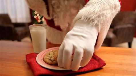 Milk And Cookies For Santa Claus Stock Footage Video