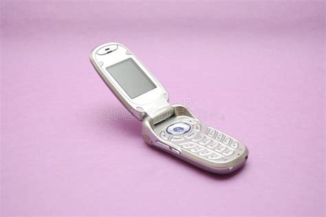 Pink Slider Cell Phone Right Angle Perspective Stock Image Image Of