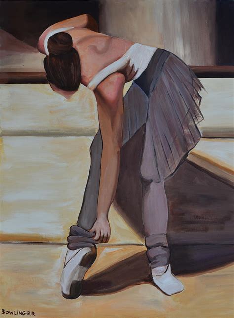 Ballerina Bending Over Painting By Scott Bowlinger Fine Art America