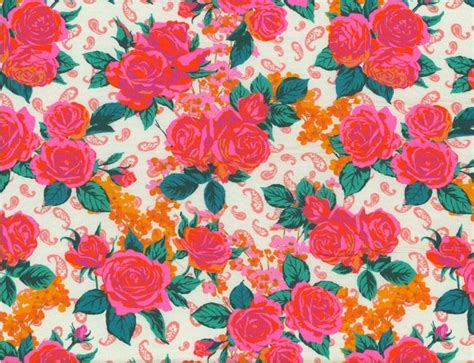Paisley Rose Ivory Harts Fabric