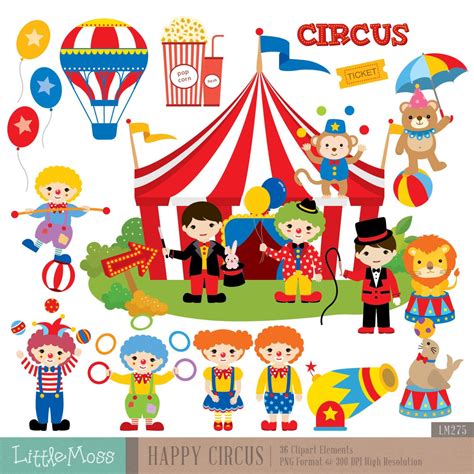 Circus Digital Clipart Circus Clipart Carnival Clipart | Etsy | Clip art, Carnival clipart ...