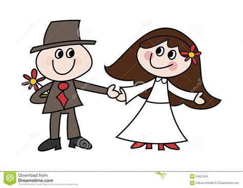 Cute Cartoon Wedding Couple Stock Vector - Illustration of festive ...