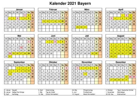 August) ist ausschließlich in der stadt augsburg ein. Ferienkalender Bayern 2021 - Schulferien Bayern 2021 / In ...