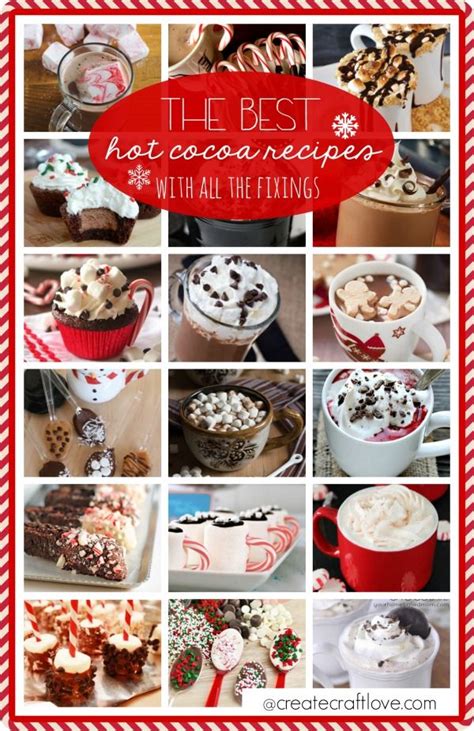The Best Hot Cocoa Recipes Fixings Create Craft Love Diy Wedding On A Budget Diy Wedding