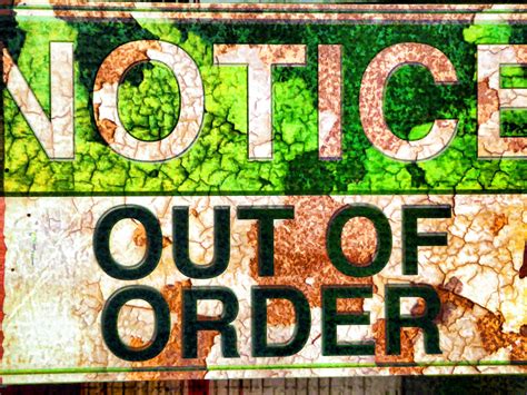 Grunge Out Of Order Sign Free Stock Photo - Public Domain Pictures