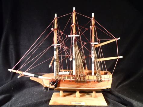 Model Sailing Ship Wood Handmade 1800s Style Sailing Ship Etsy