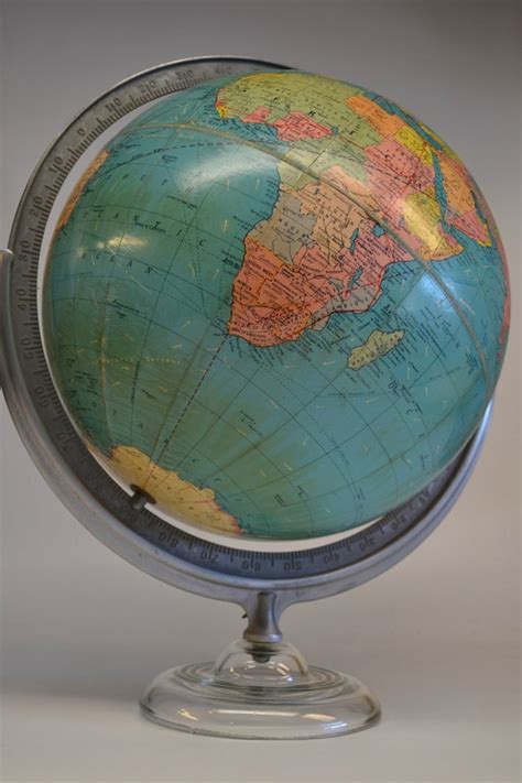 Rare Antique World Globe Replogle Globe 12 Inch Standard