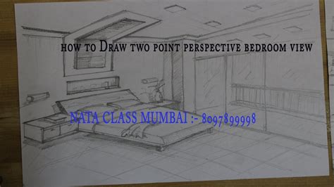 How To Draw Two Point Perspective Bedroom View 2017 Drawing Technique