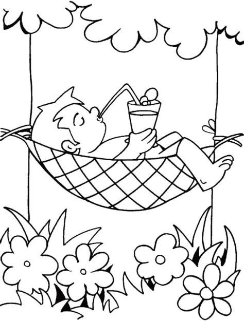 Relax coloring page from doodle art category. 36 Free Printable Summer Coloring Pages