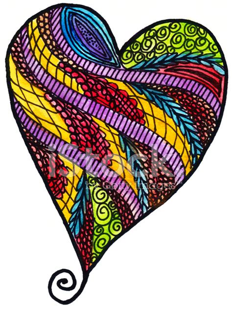 Zentangle Heart Stock Photo Royalty Free Freeimages