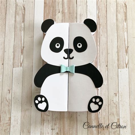 Carte Panda Anniversaire Naissance Remerciement Déco Etsy Carte D