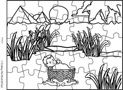 A short animated video about the story of baby moses. Moses In The Basket Puzzle- Activity Sheet | Sunday school ...