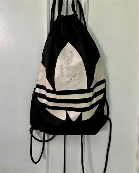 Adidas Black And White Drawstring Bag On Carousell