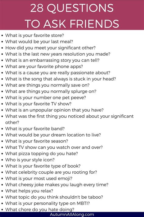 Lets Get To Know Each Other 28 Questions To Ask Friends In 2020
