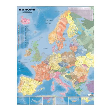 Evropa Spediční Obří Nástěnná Mapa 135 X 180 Cm Lamino Očka