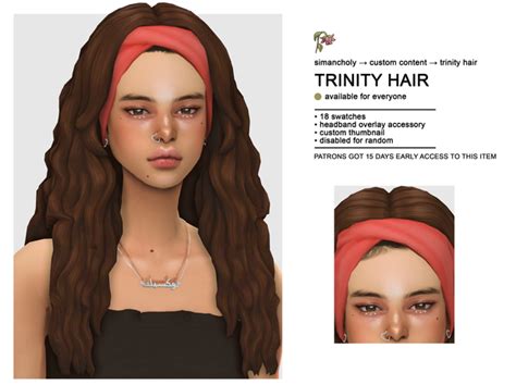Trinity Hair By Simancholy Simancholy On Patreon Sims Hair Sims