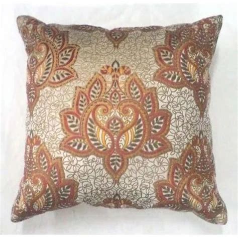 Floral Hand Painted Handmade Printed Cotton Cushion Cover At Rs