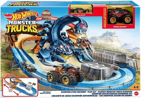 Pista Hotwheels Monster Trucks Escorpión Original Mattel