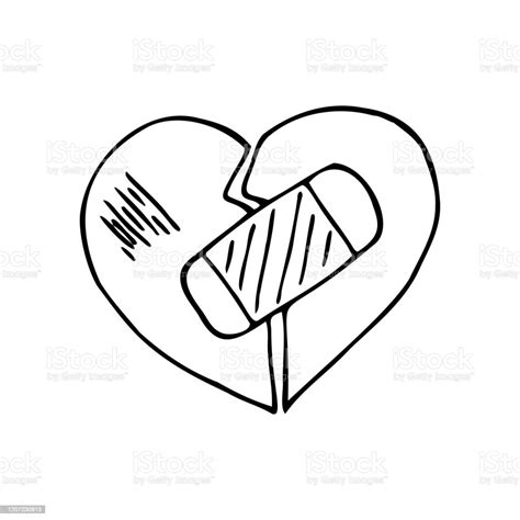 Drawing Broken Heart With Bandaid Tattoo Deviantart Is The Worlds