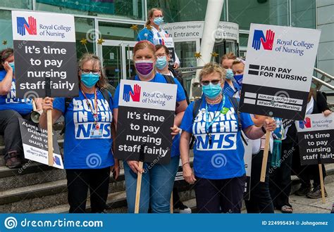 Nhs Workers Protest For A Pay Rise London England Editorial Stock