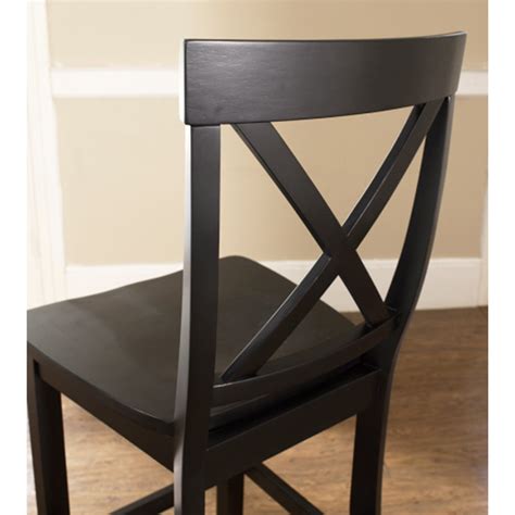 X Back Bar Stool With 30 Inch Seat Height Black Set Of 2 Dcg Stores