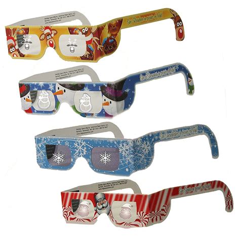 Christmas Glasses For Children Holiday Eyes Tm 6 Pairs 4 Styles