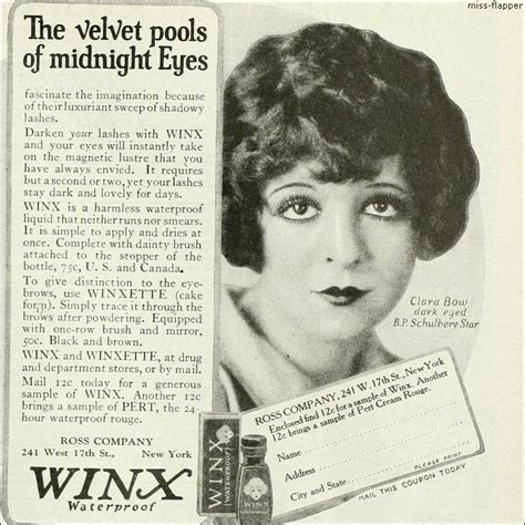 Best ★clara bow★ quotes at quotes.as. miss-flapper: Clara Bow--ad for Winx Waterproof, Photoplay ...